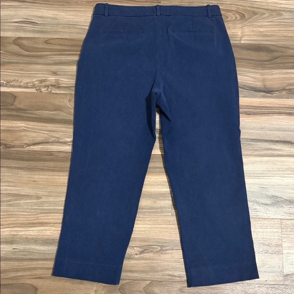 J Crew Womens Kallie Pants Slacks 12 Navy Blue Straight Fit Slacks Career
